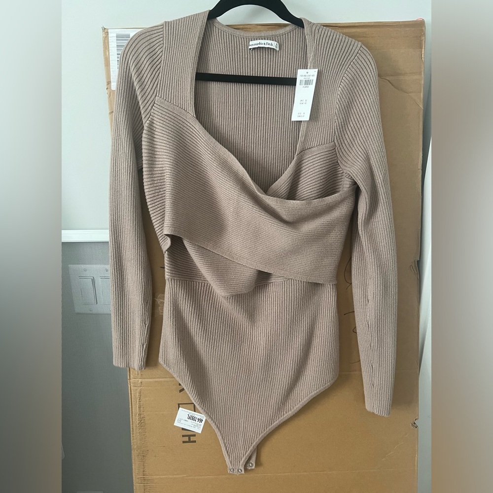 Abercrombie wrap sweater body suit XL